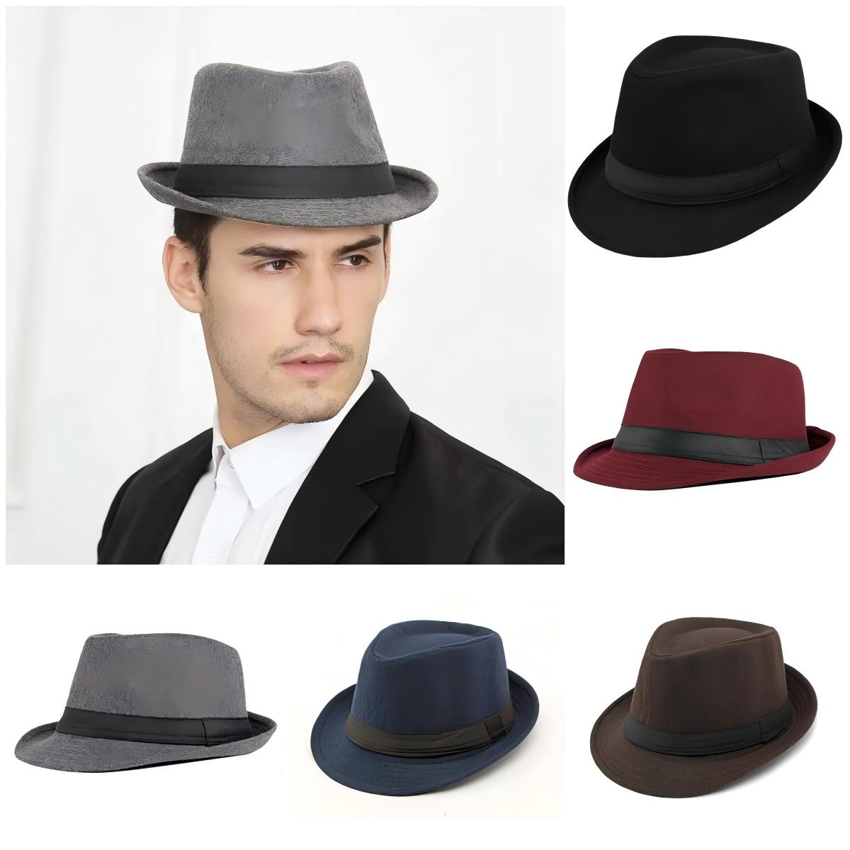 Fedora Hat Wool - قبعة للرجال جديد الخريف الشتاء نمط
