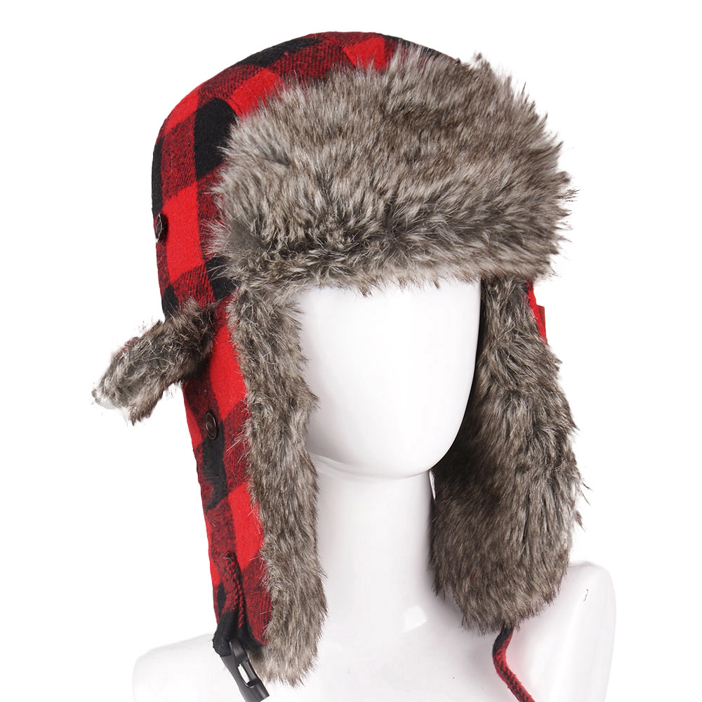 Trapper Hat Ear Flap - تشولا الفانيلا الشتاء الصياد قبعة الجاموس