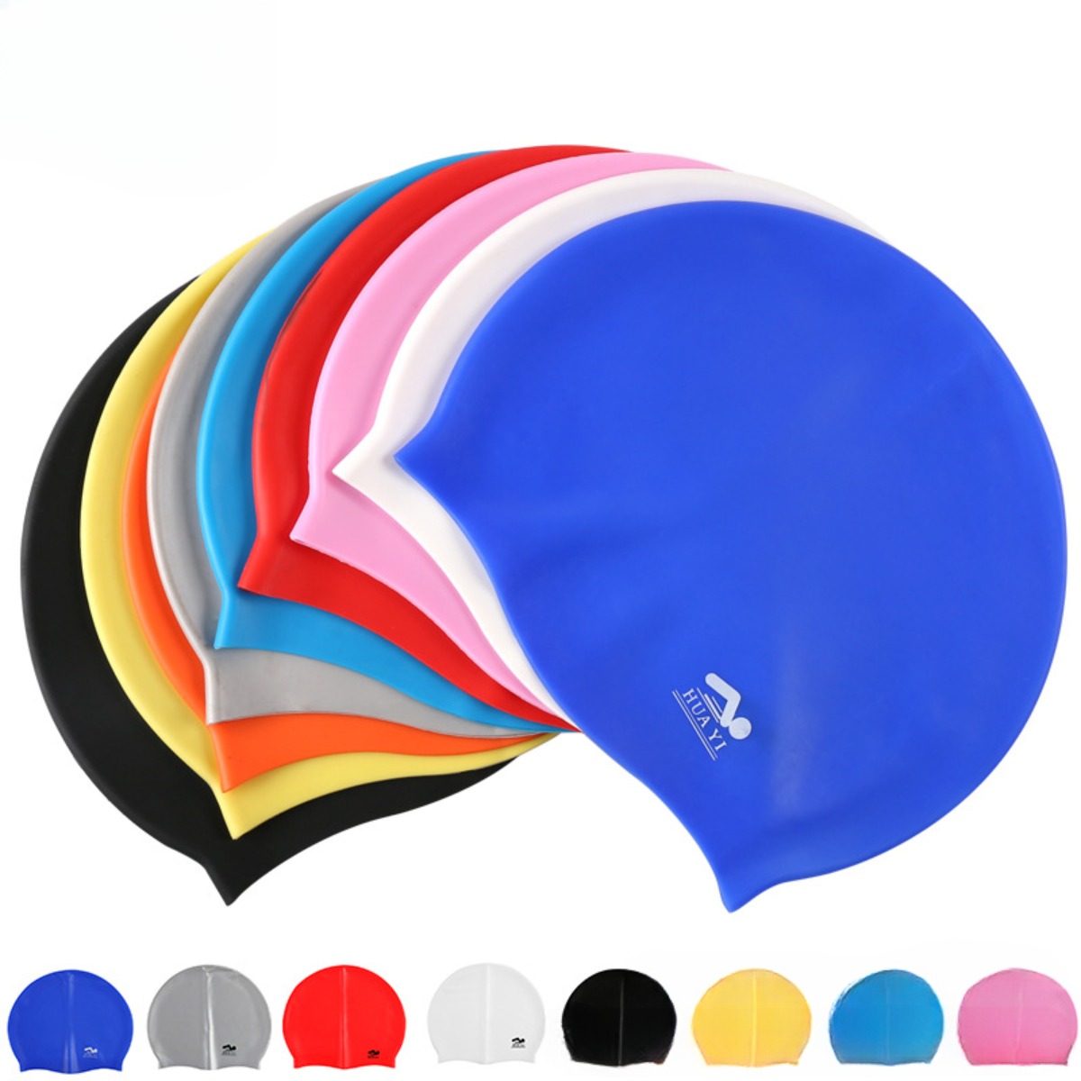 Swim Hat Silicone - قبعة سباحة مرنة من السيليكون مقاومة
