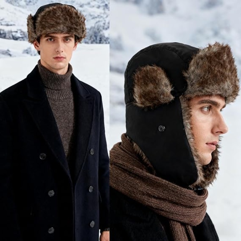 قبعة شتوية للجنسين، مقاومة للم - مراجعة Trapper Hat Ear Flap وسعره